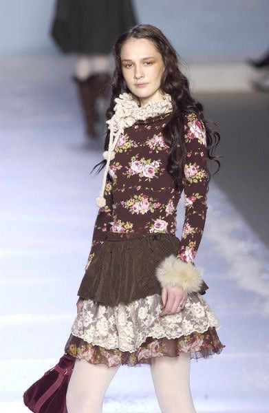 Blugirl 2005FW Brown Floral Jumper and Skirt