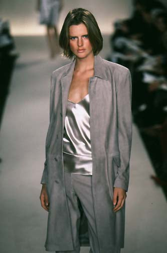 Ralph Lauren 1998SS Silver Cami with Pearls & 2000s Silver Silk Skirt