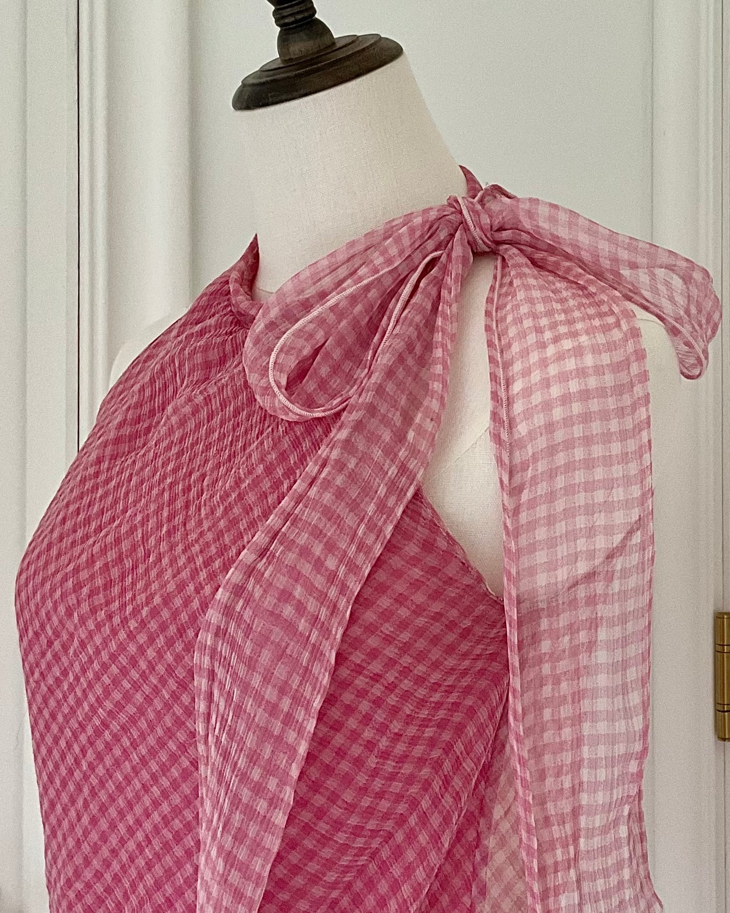 Blugirl Pink Gingham Top and Skirt Set