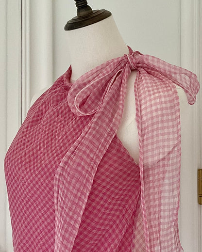 Blugirl Pink Gingham Top and Skirt Set