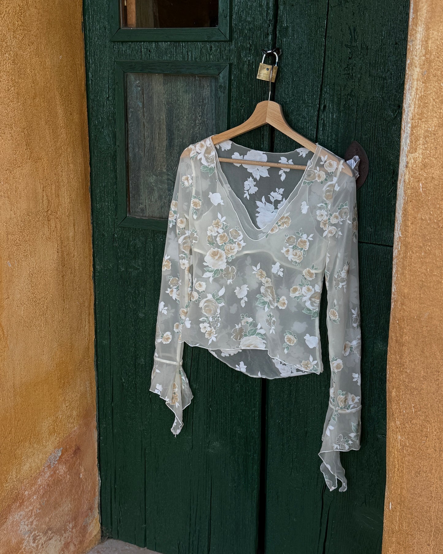 La Perla Floral Mesh Top