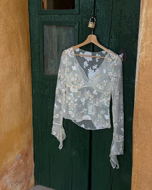 La Perla Floral Mesh Top