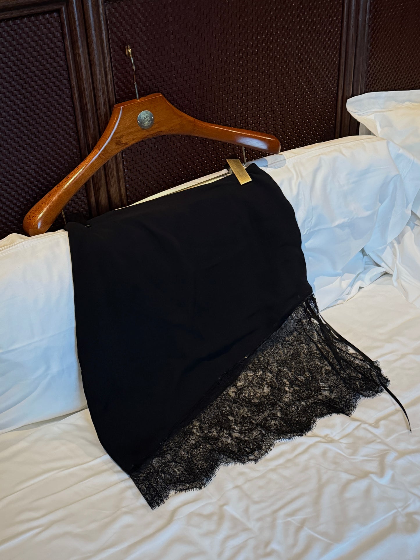 Blumarine Fur Turtleneck Jumper & 1998SS Lace Skirt