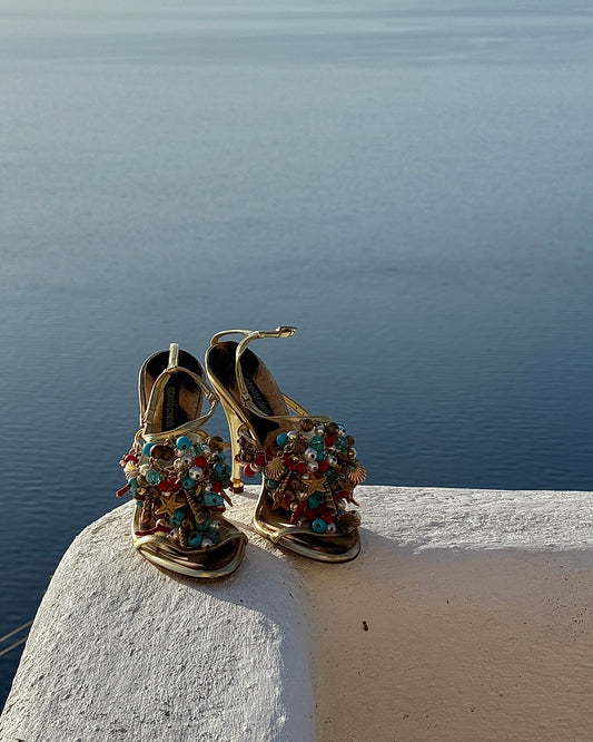 Roberto Cavalli Sea-life Appliqués Sandals
