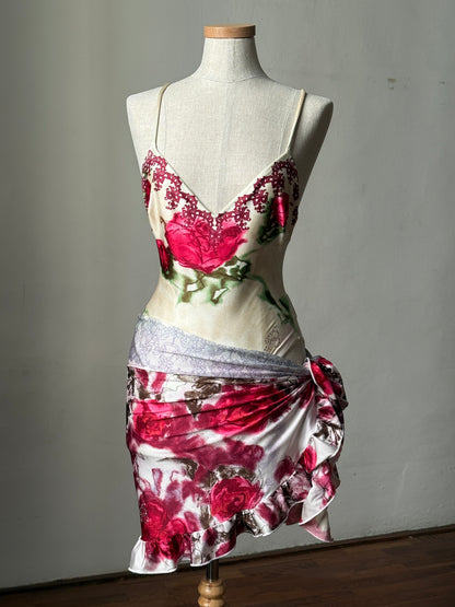Blumarine 1997SS Floral Blouse & Swimwear Ensemble