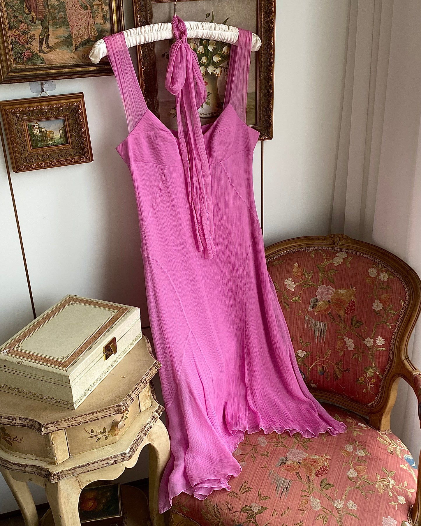 La Perla Pink Silk Chiffon Dress