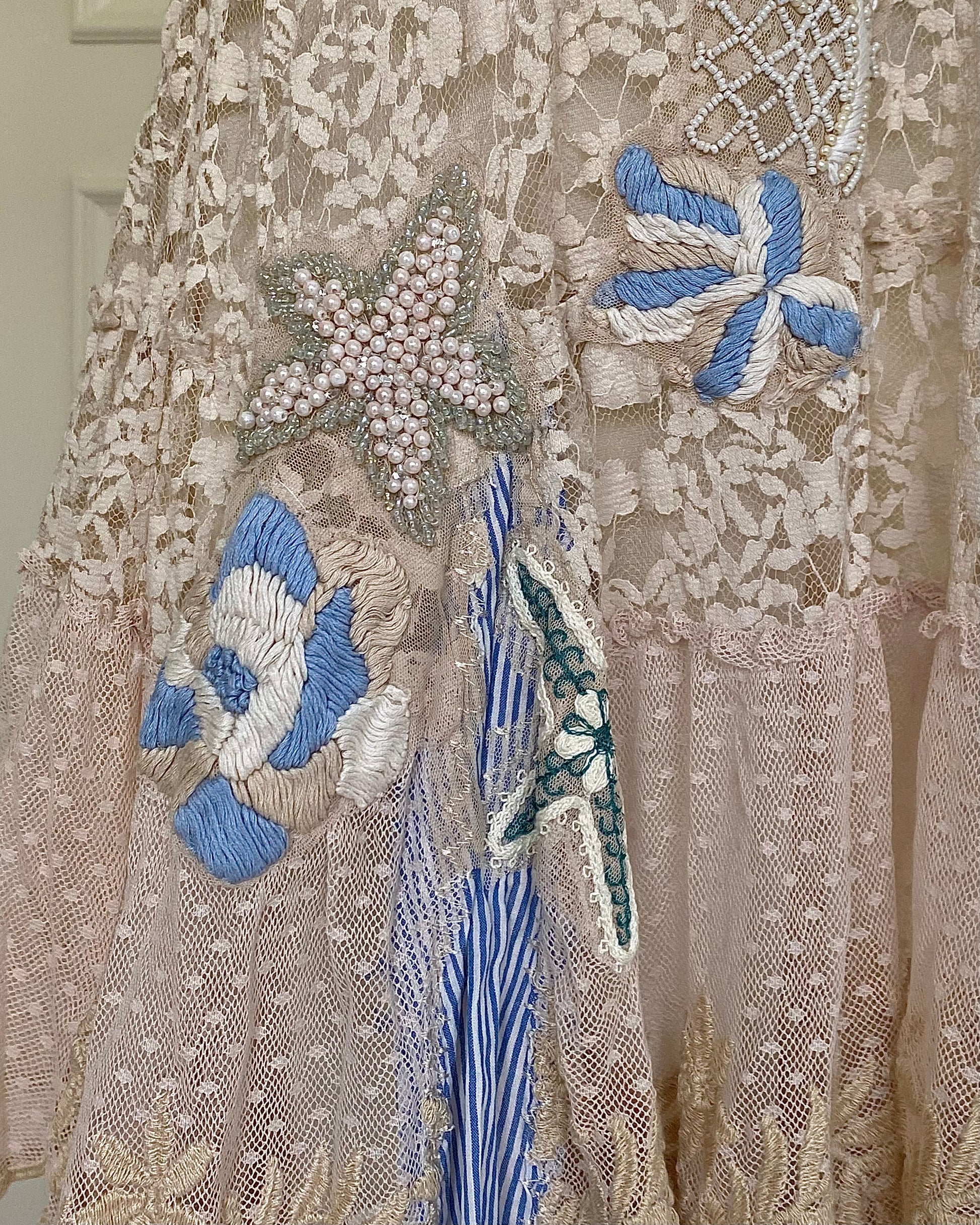 Vintage Sea Life Lace Dress with Appliqu Vintage Sea Life Lace Dress with Appliqu