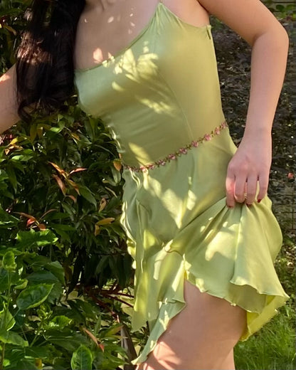 Blugirl Green Satin Dress