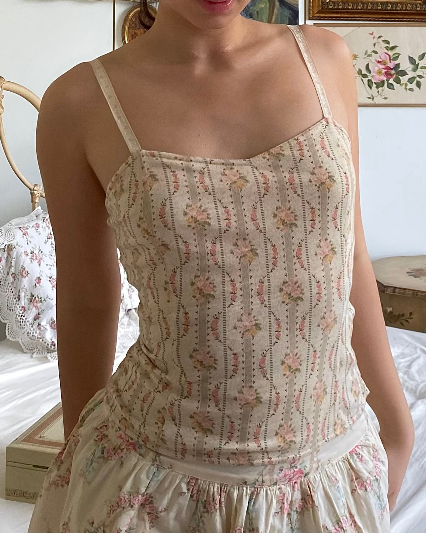 Ralph Lauren Cotton Floral Corset Top