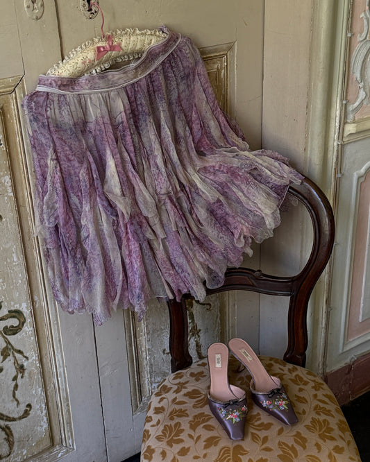 Blumarine 2007SS Fairy Silk Chiffon Skirt