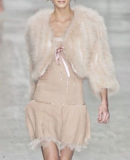 Blumarine 2003FW Pink Ribbon-Tied Fur