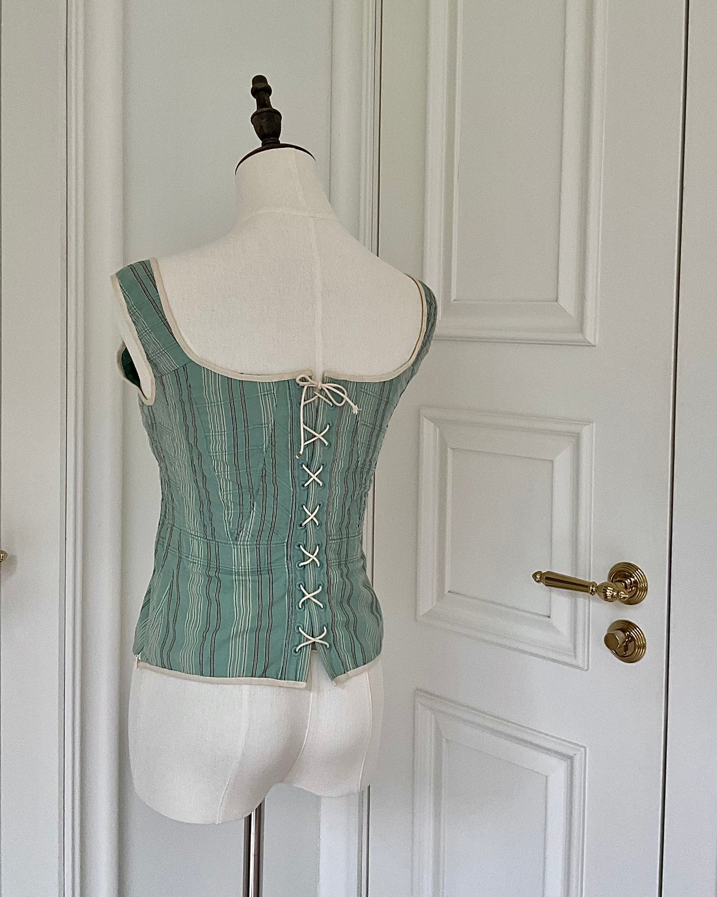 Ralph Lauren Blue Striped Corset