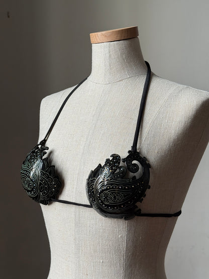 La Perla Paisley Motif Resin Bikini Set & Roberto Cavalli c.1999SS Beaded Pareo