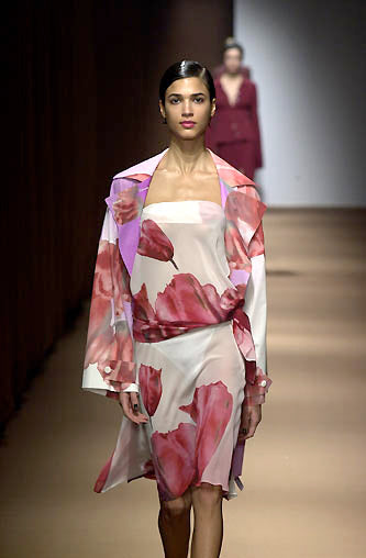 Salvatore Ferragamo 2001SS Floral Silk Skirt