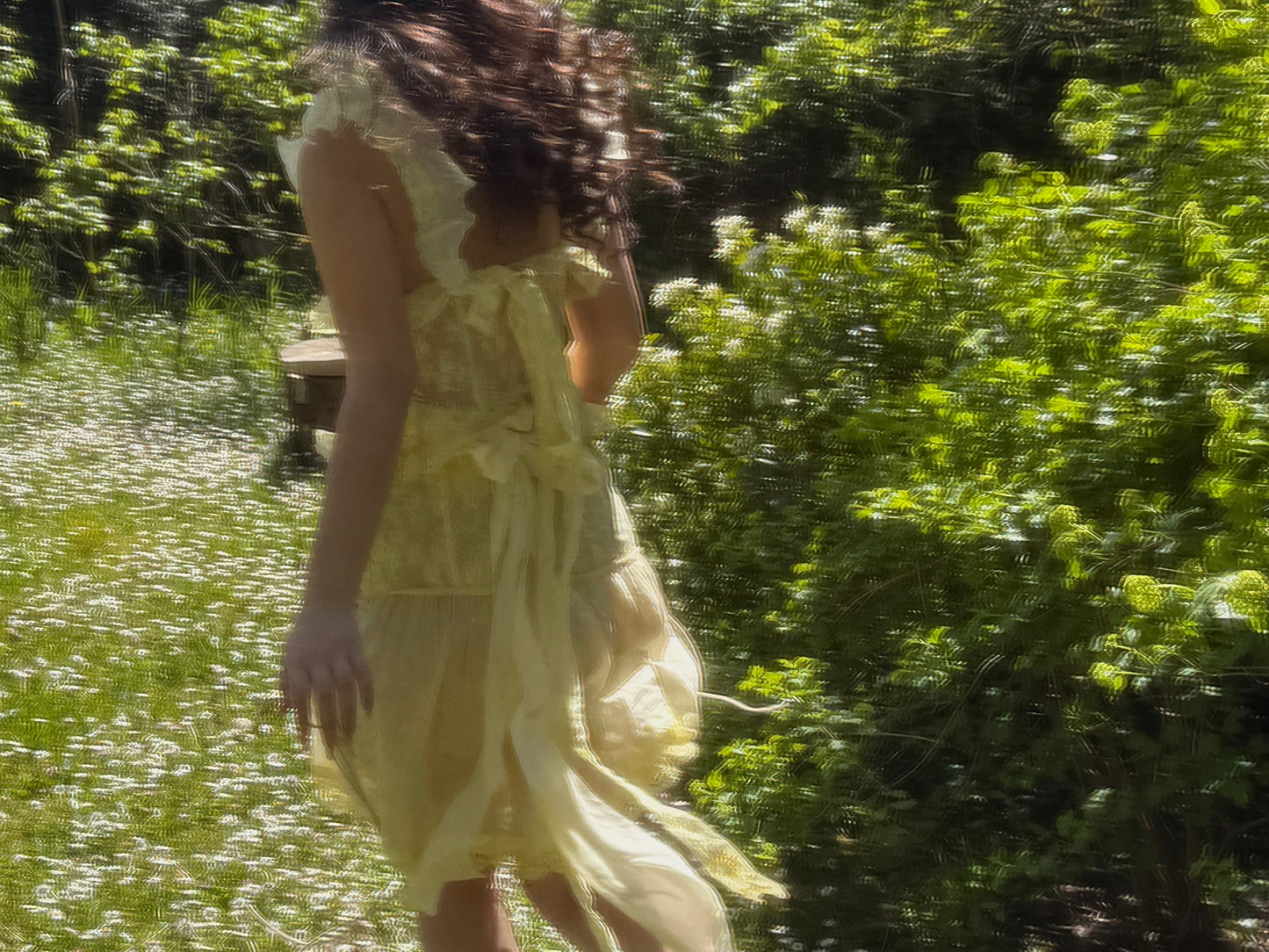 Dolce & Gabbana D&G 2006SS Baby Yellow Lace Top & Corseted Skirt