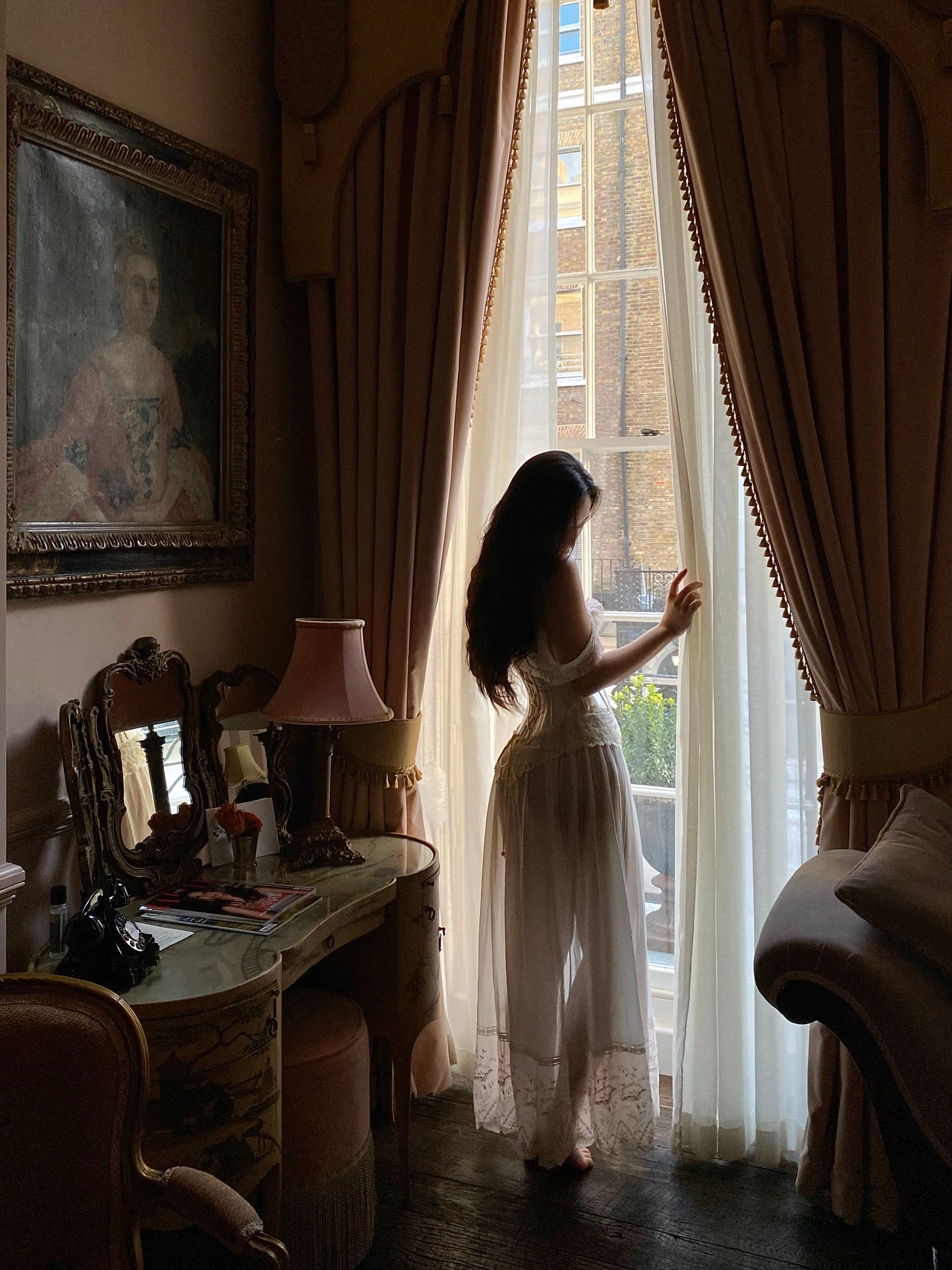 1960s Blush Pink Sheer Gown