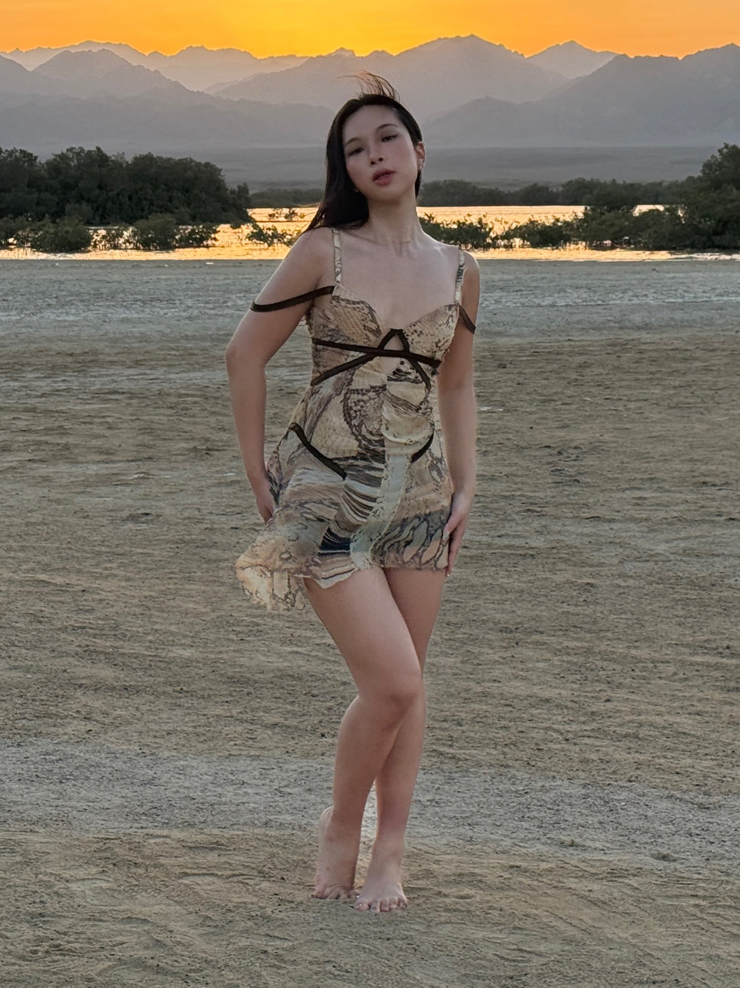 Just Cavalli Reptile Print Dress