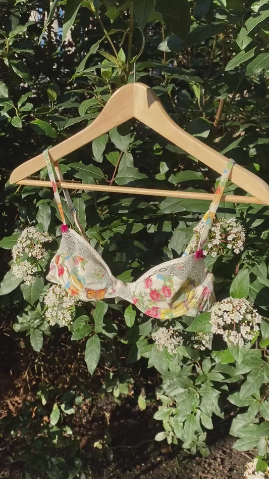 Christian Dior Rose And Butterfly Bra