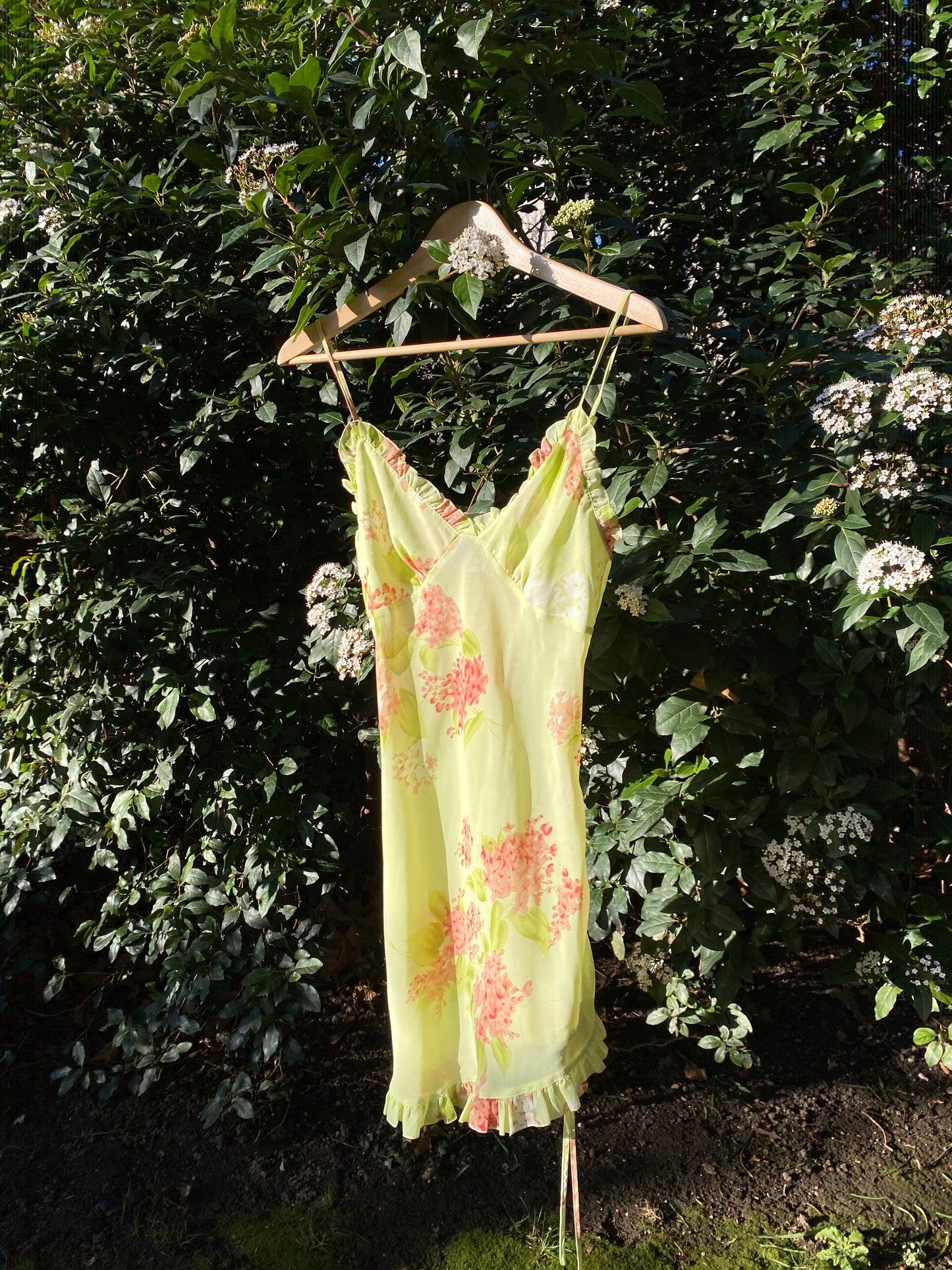 Marjolaine Light Green Floral Slip