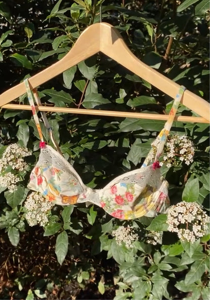 Christian Dior Rose And Butterfly Bra